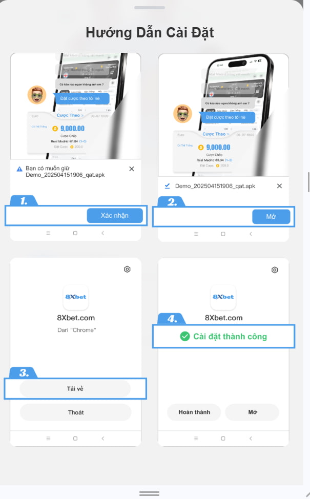 Chi tiết cách tải app 8XBET về Mobile